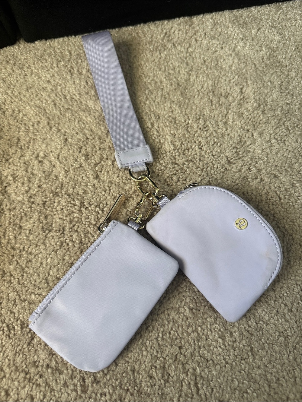 Lululemon Lavender Double Pouch Keychain